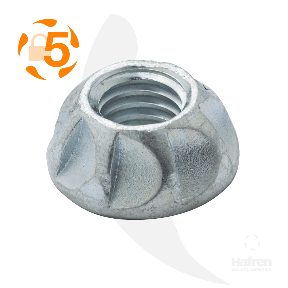 M5 Case Hardened Steel Bright Zinc Plated Kinmar®  Permanent Nut