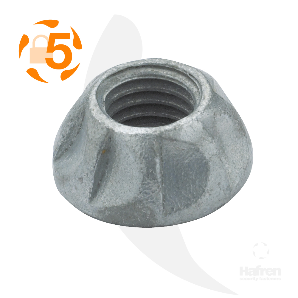 M8 Case Hardened Steel Geomet®  Kinmar®  Permanent Nut