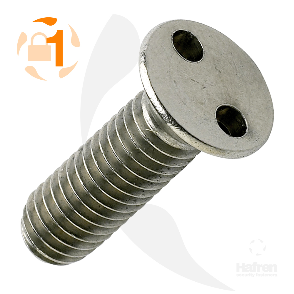 M3 x 8mm Countersunk A2 Stainless Steel 2-Hole Machine Screw